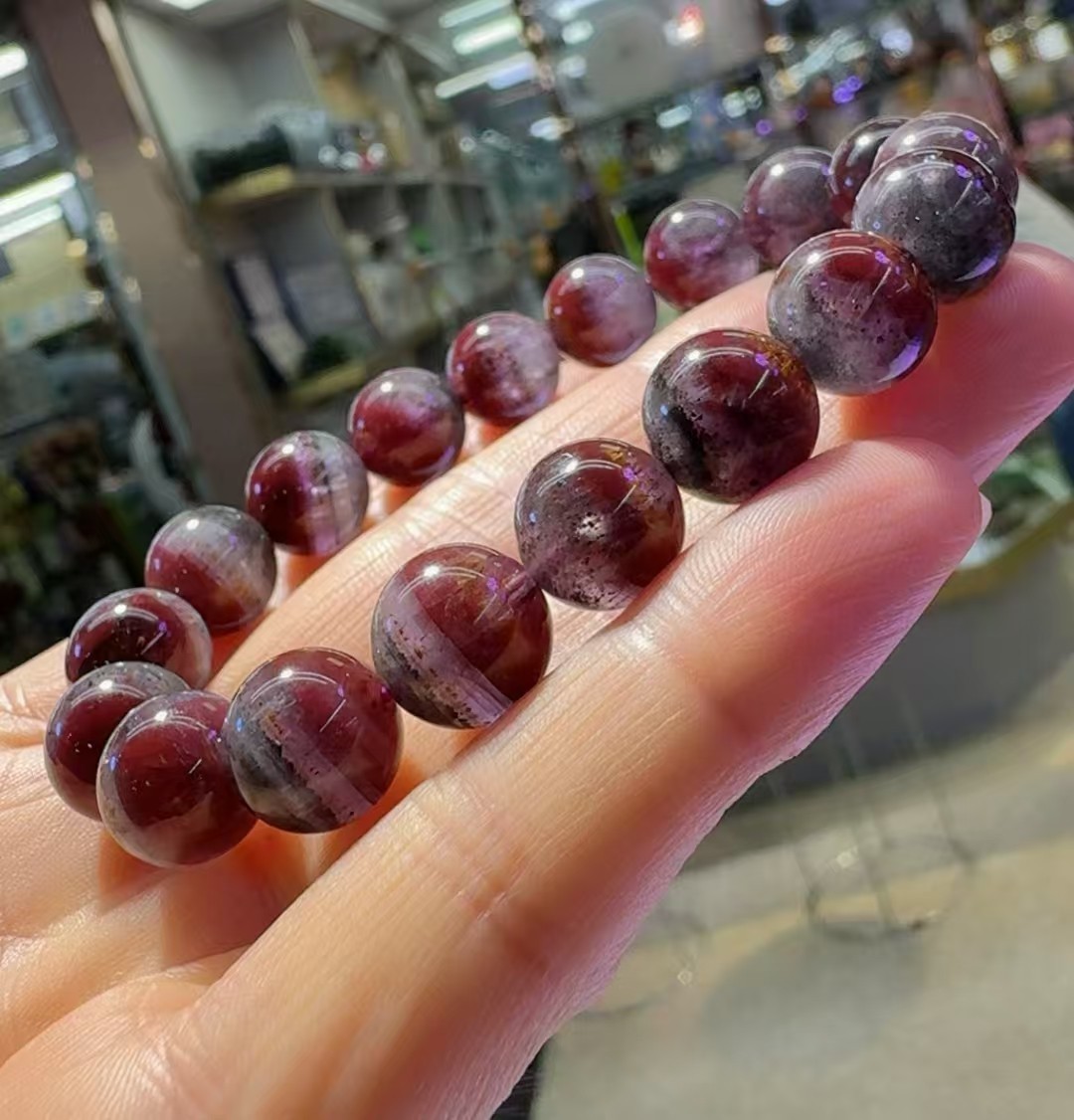 High Quality Natural Quartz Auralite 23 Crystal Bracelet Adult Collectible