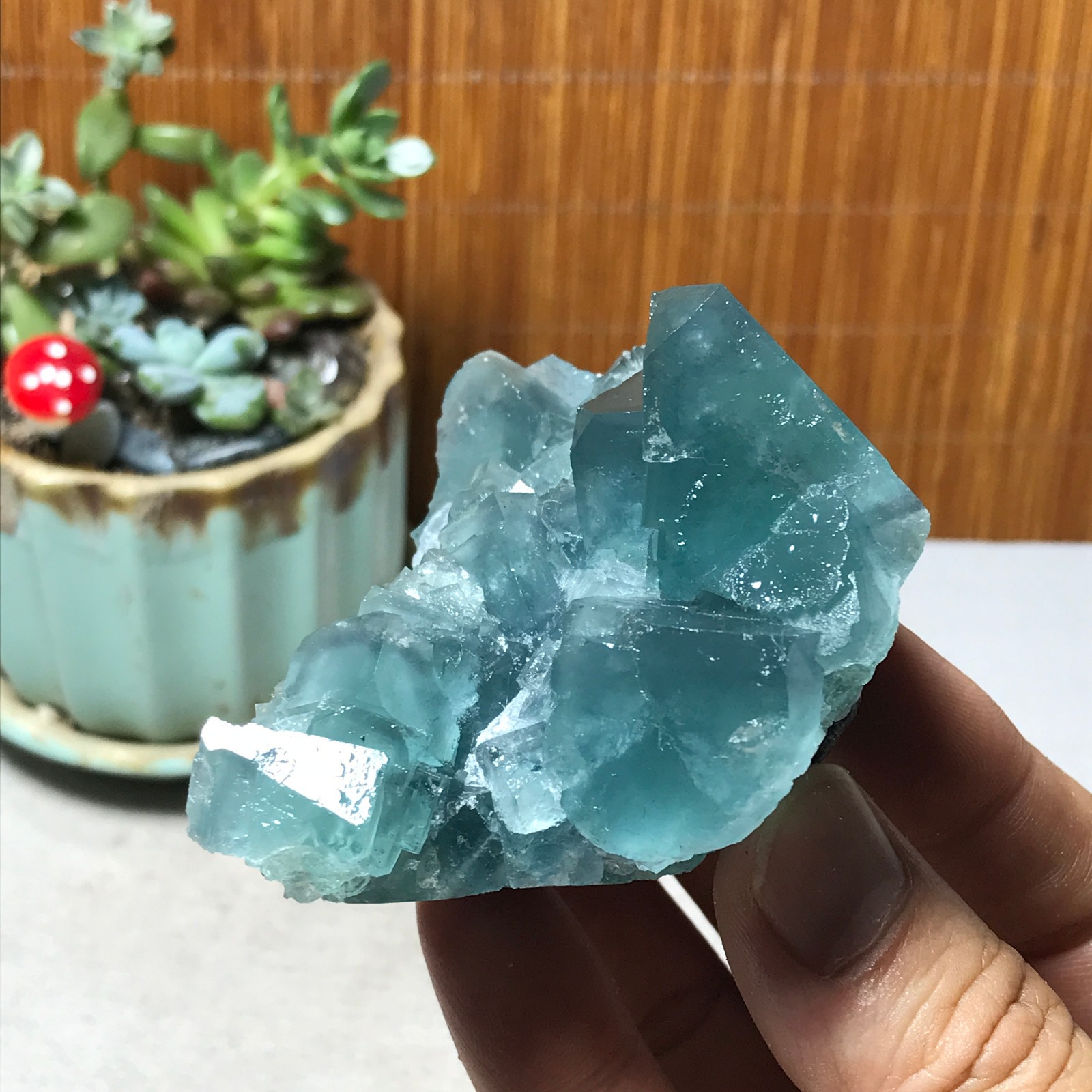 75-67-40mm Rare Natural Green Calcite fluorite Mineral Specimen 221g A6082