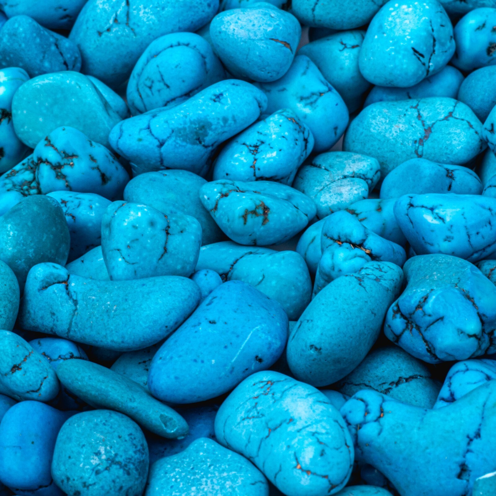 50g Tumbled Blue Turquenite Gemstone Crystals 15-25 Stones Bulk Rocks Wholesale