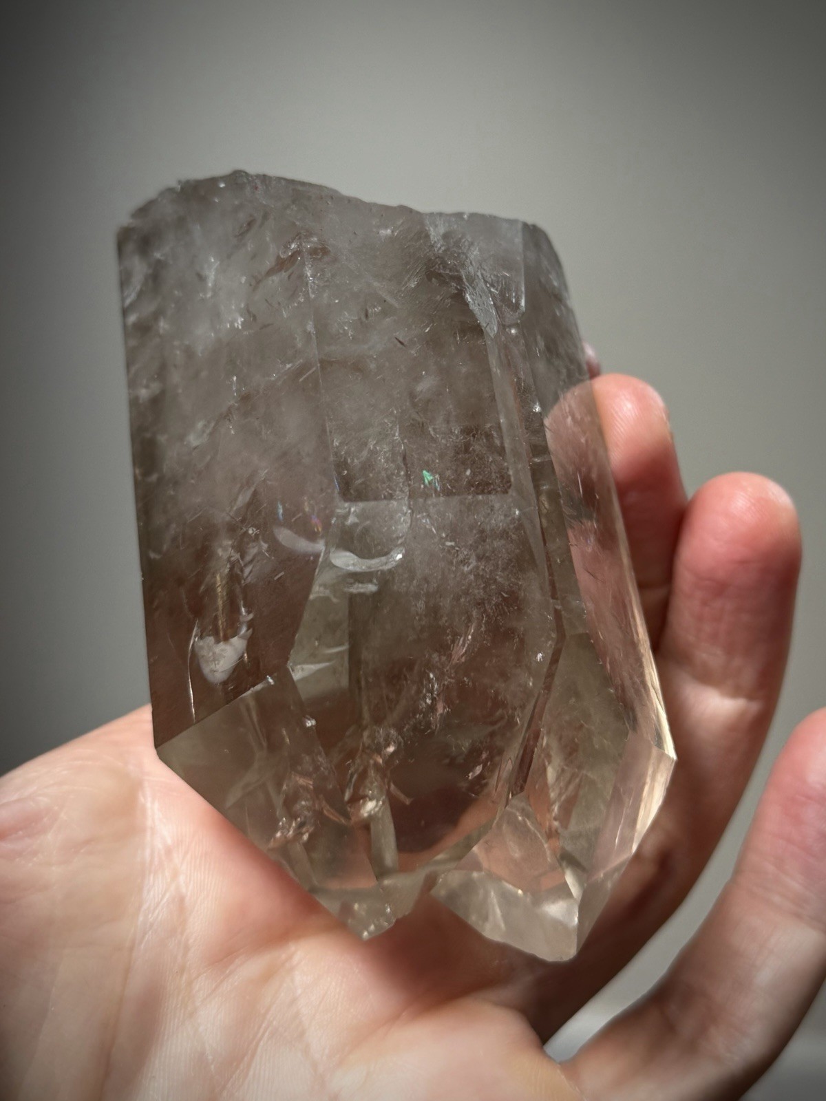 Twin Quartz Crystal Natural Smoky Quartz Rainbow Quartz Crystal Twin Quartz