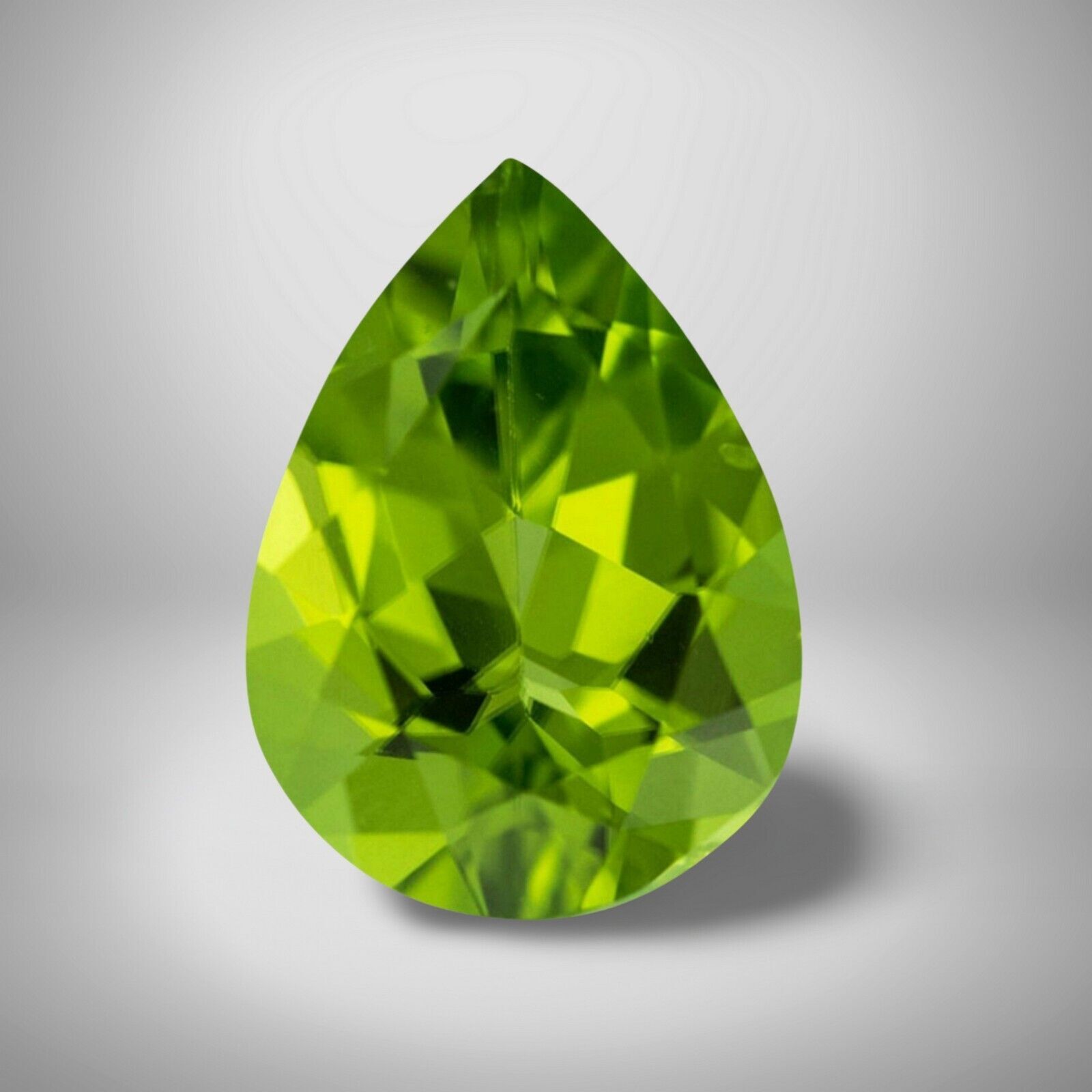Peridot Pear Cut Gemstone 5 Cts – 14×9 mm Calibrated Loose Gem