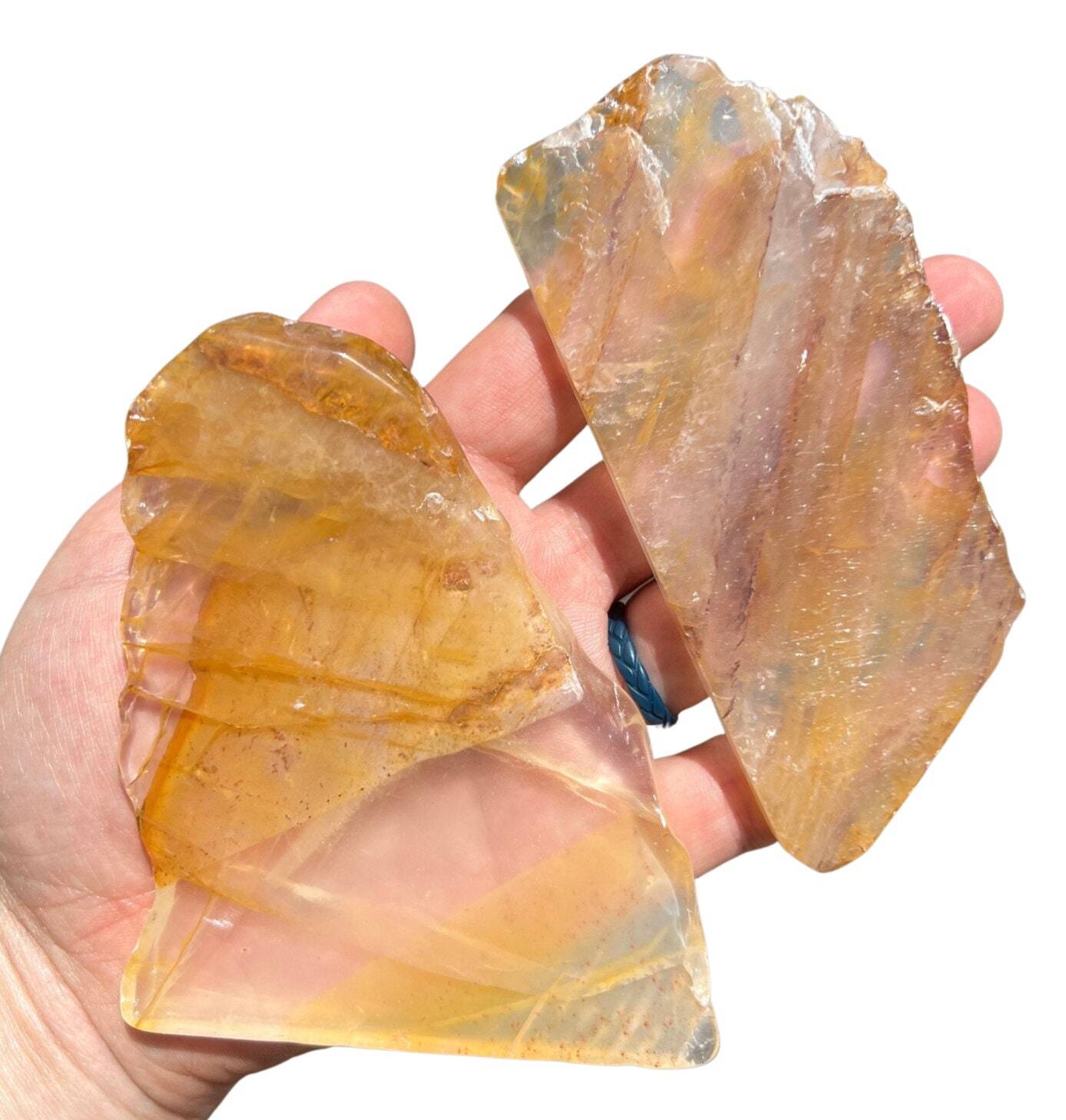 Golden Healer Quartz Slice, Natural Golden Healer Quartz from Brazil