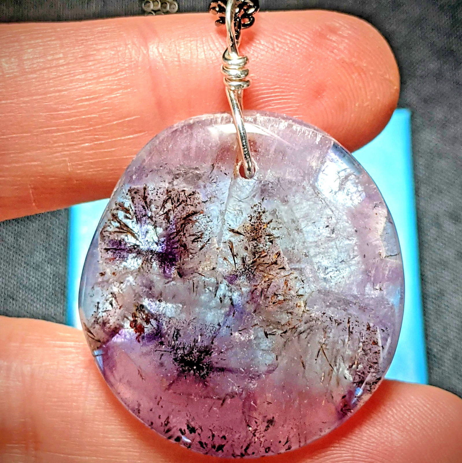AURALITE 23 NECKLACE Certified Authentic Amethyst Quartz Super Seven Canada