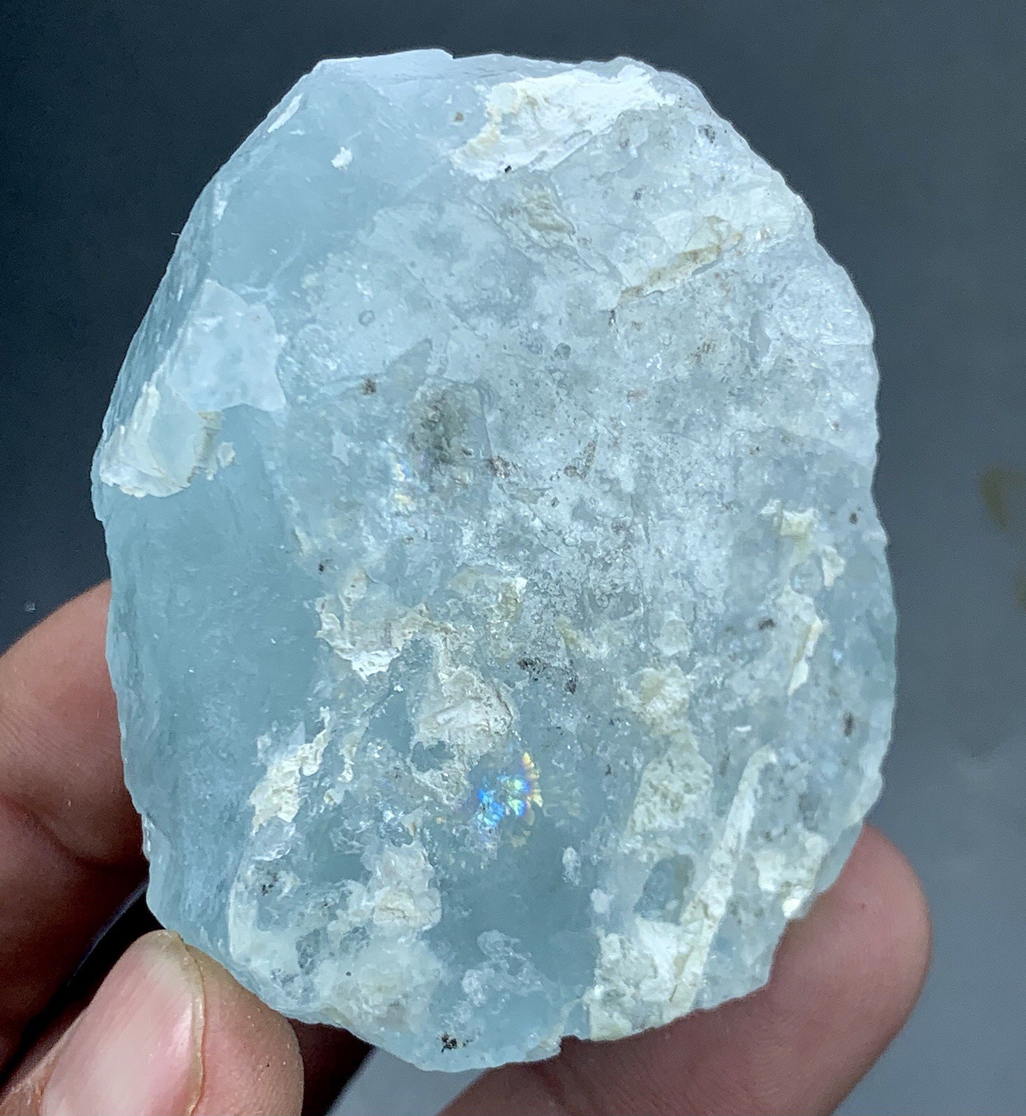 Natural Aquamarine, Afghanistan Crystal Specimen, 143 Gram (59x49x26mm)