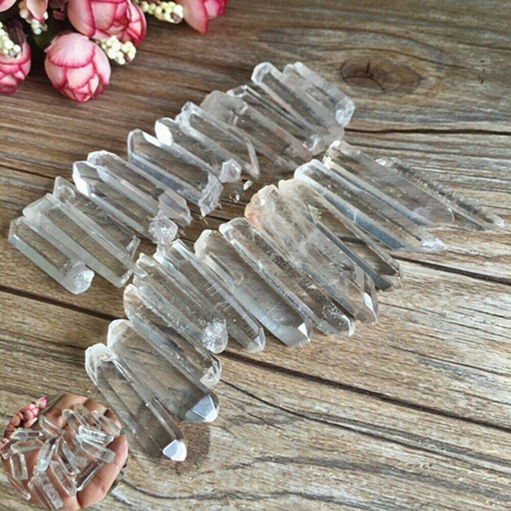 100g Bulk Natural Crystal White Quartz Small Points Terminated Wand Specimen Lot