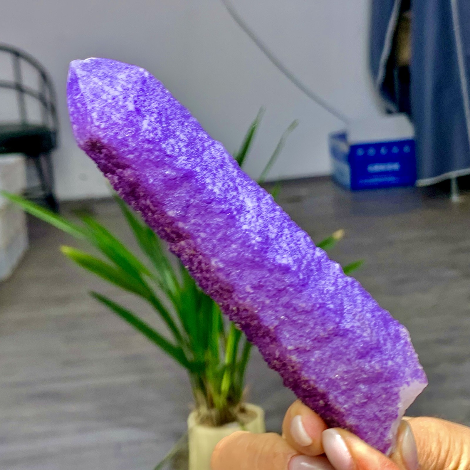 171GNatural Inner Mongolia purple fluorite crystal calcite symbiotic mineral