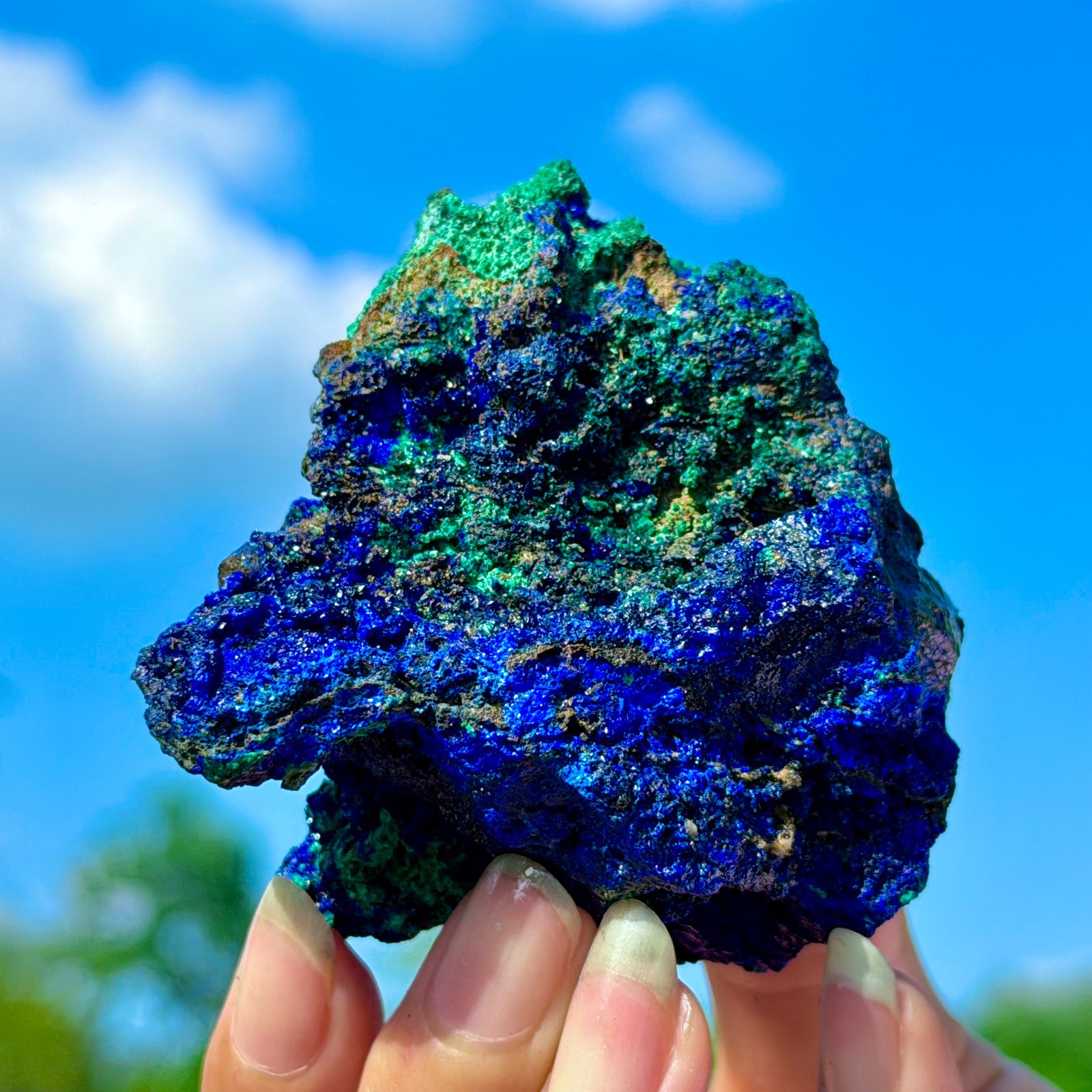 181G BEST NATURAL Azurite/Malachite Crystal Quartz Minerals Specimens