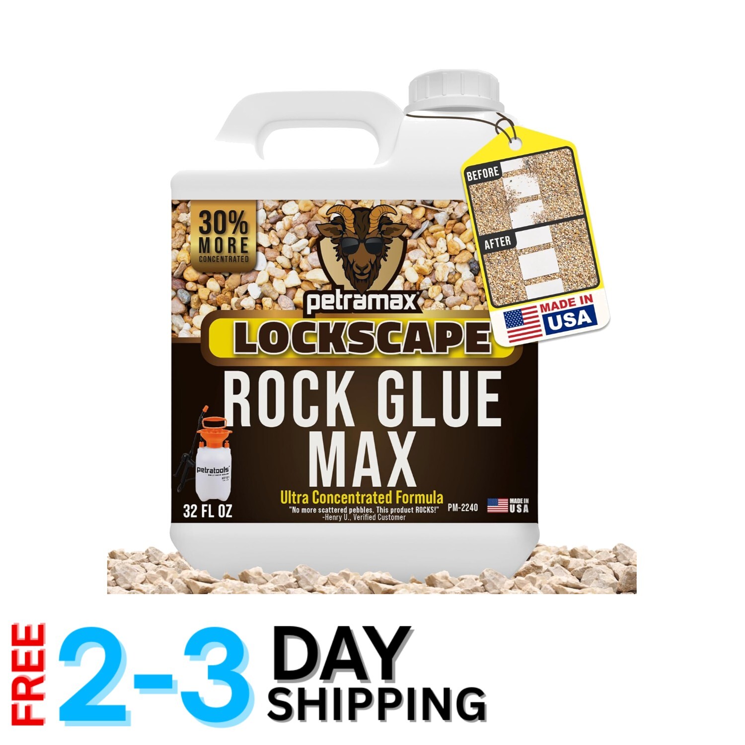 Pet-Safe 32oz Landscape Glue – Strong Outdoor Binder for Gravel and Stones