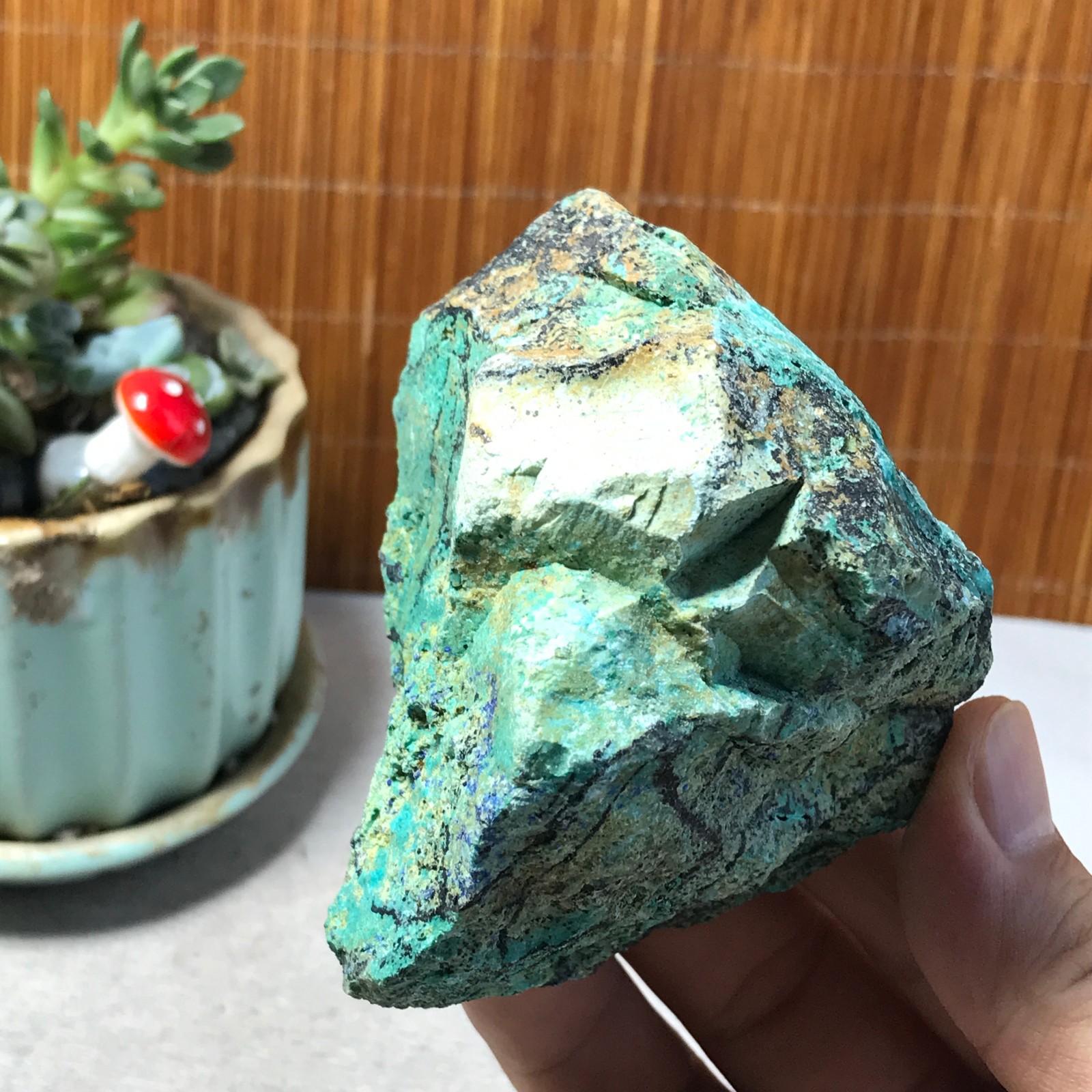 262g Natural Azurite/Malachite gemstone Rough original Crystal Specimen A6532