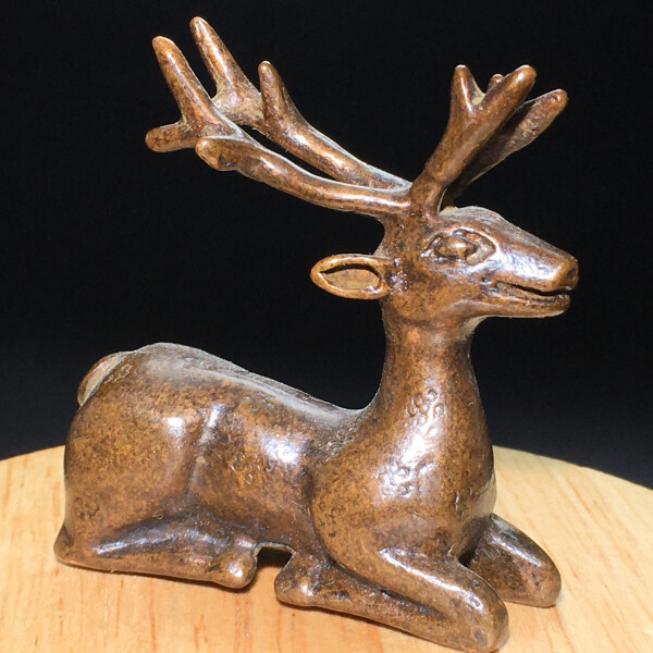120g Ancient Chinese Handcrafted.Brass Exquisite.The perfect elk.gift. 310