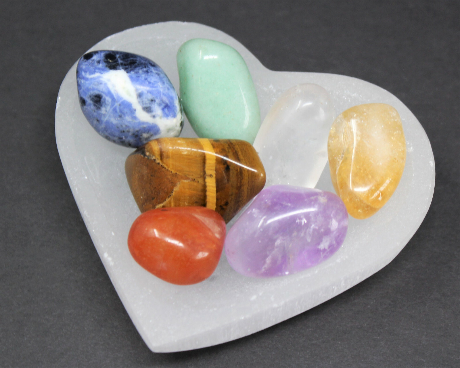 Selenite Charging Bowl, 3.5″ Heart Shaped Crystal Bowl (Selenite Cleansing Bowl)