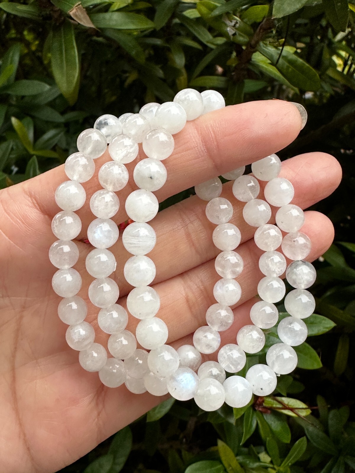 Grade A++ Rainbow Moonstone Crystal Bead Bracelet 6-7 mm, Wholesale Bulk Lot