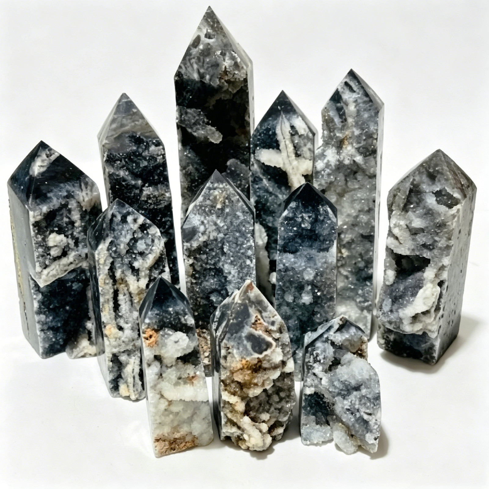 Natural Black Sphalerite Crystal Point Protection & Vitality Energy Healing 1PC