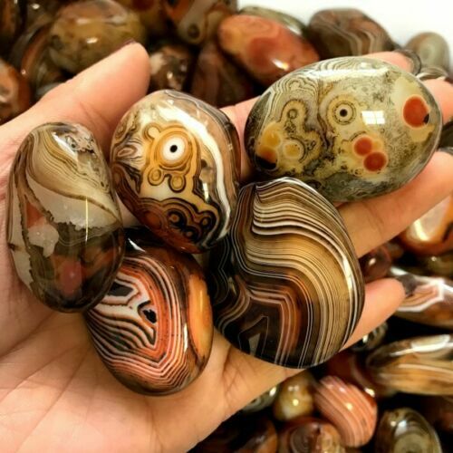 500g Madagascar Banded Agate Alarge Tumbled Beautiful Patterns Randomly Send