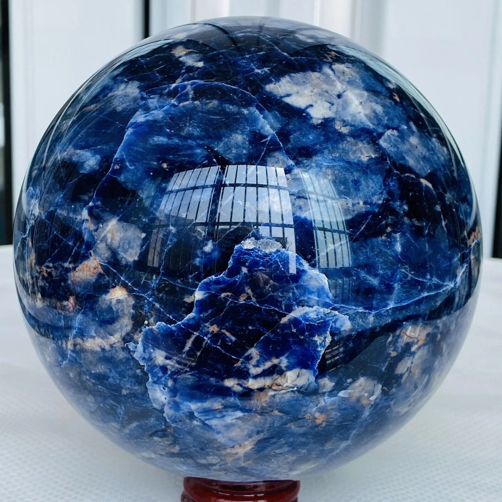 Natural Blue Sodalite Ball 150-200g Healing Crystal Gemstone Quartz Stone 45mm