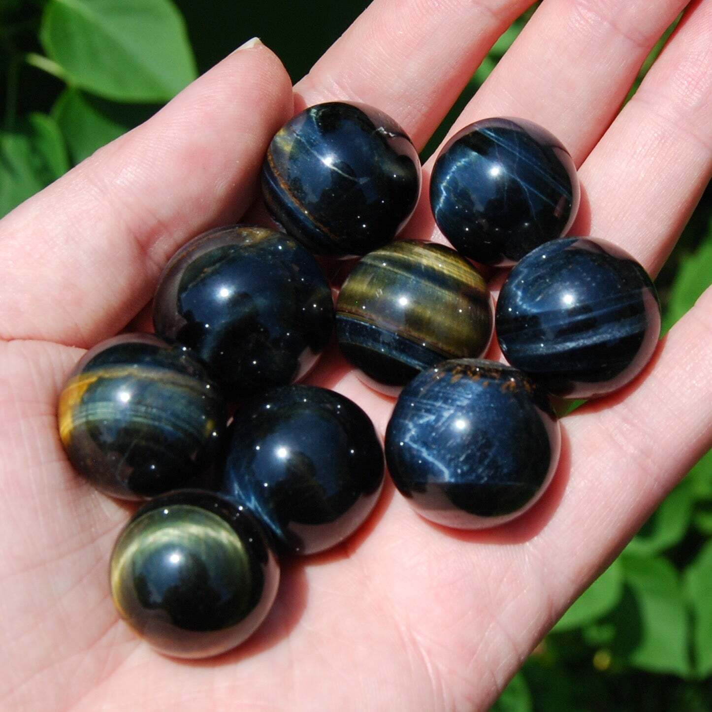 ONE Mini Blue Tiger Eye Crystal Sphere 15mm to 30mm