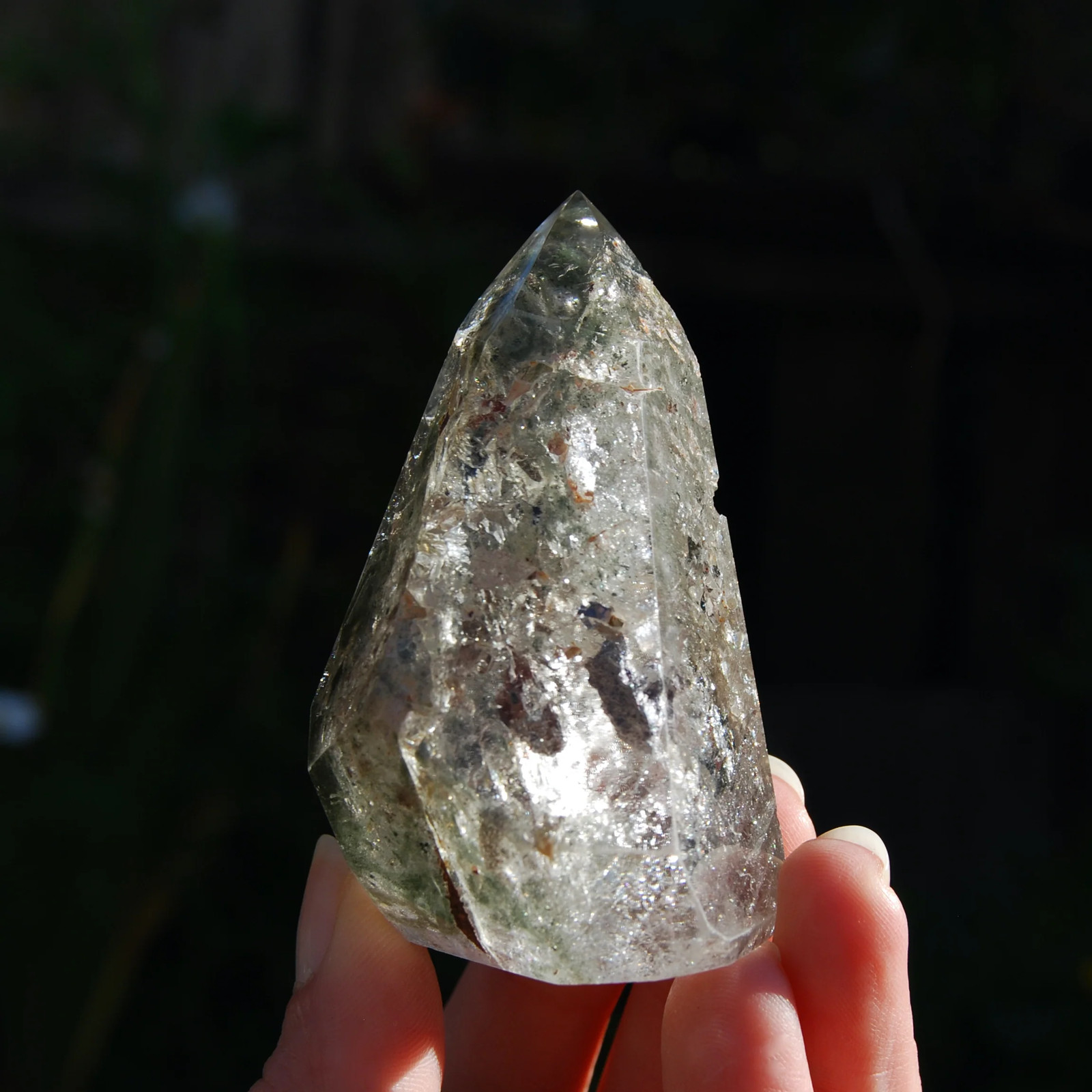 3in 151g Lodolite Crystal Tower, Scenic Garden Quartz, Landscape Quartz, Brazil