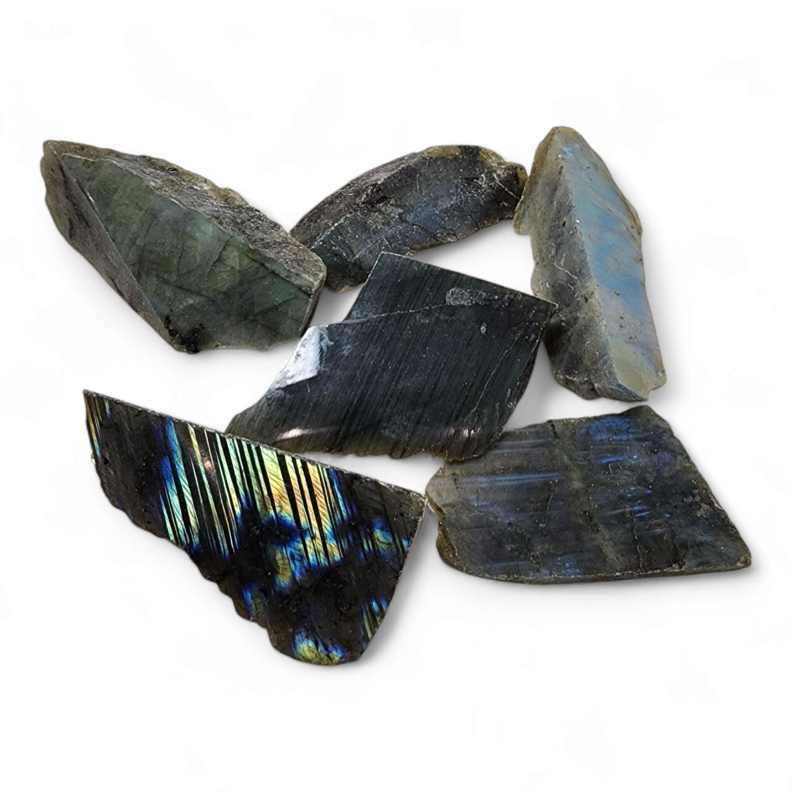 Labradorite Polished Faced Pieces Madagascar 244.2 grams