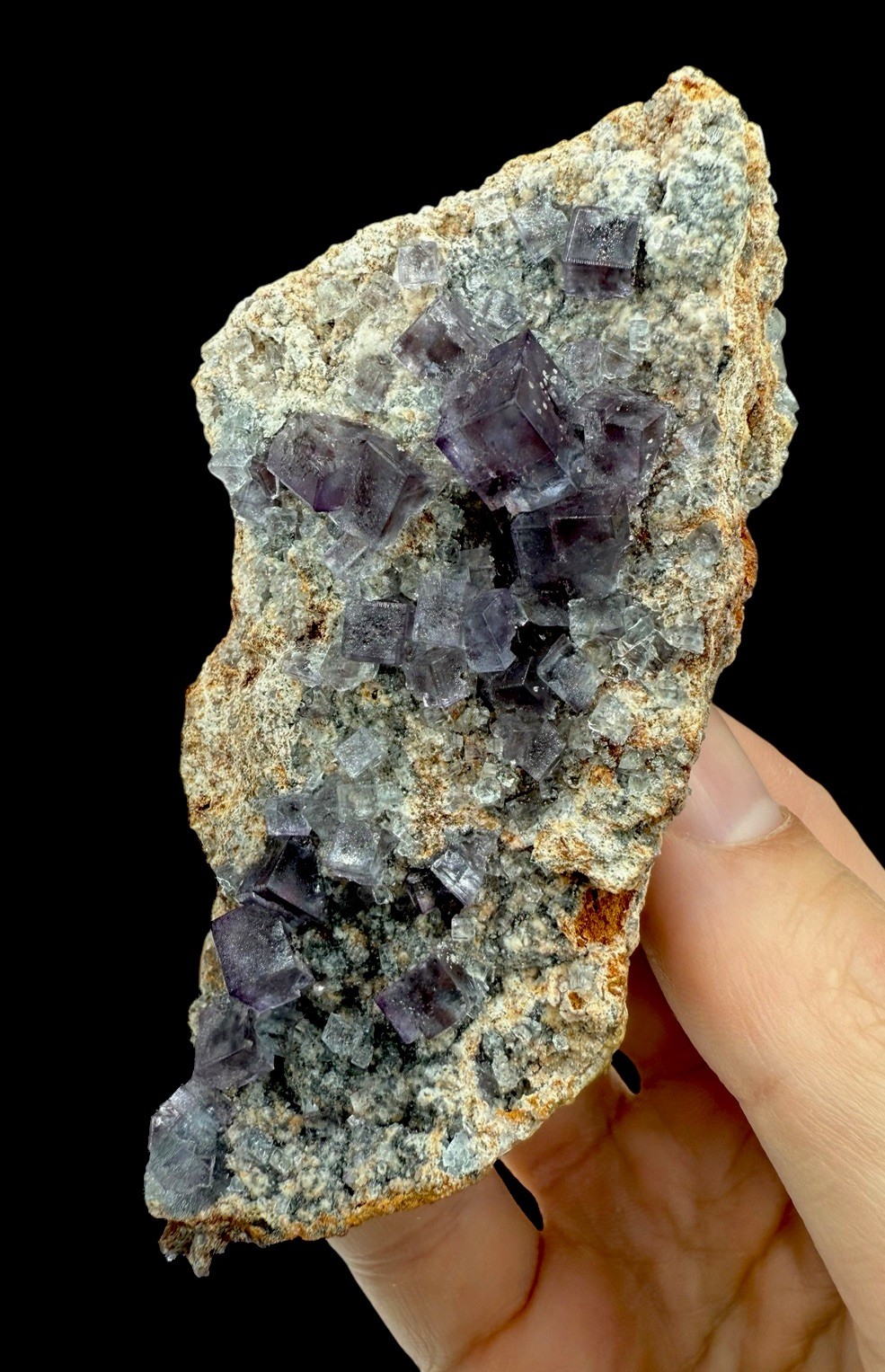 Purple Fluorite Crystals : Soureza Mine . Legrena Valley . Attica , Greece 🇬🇷