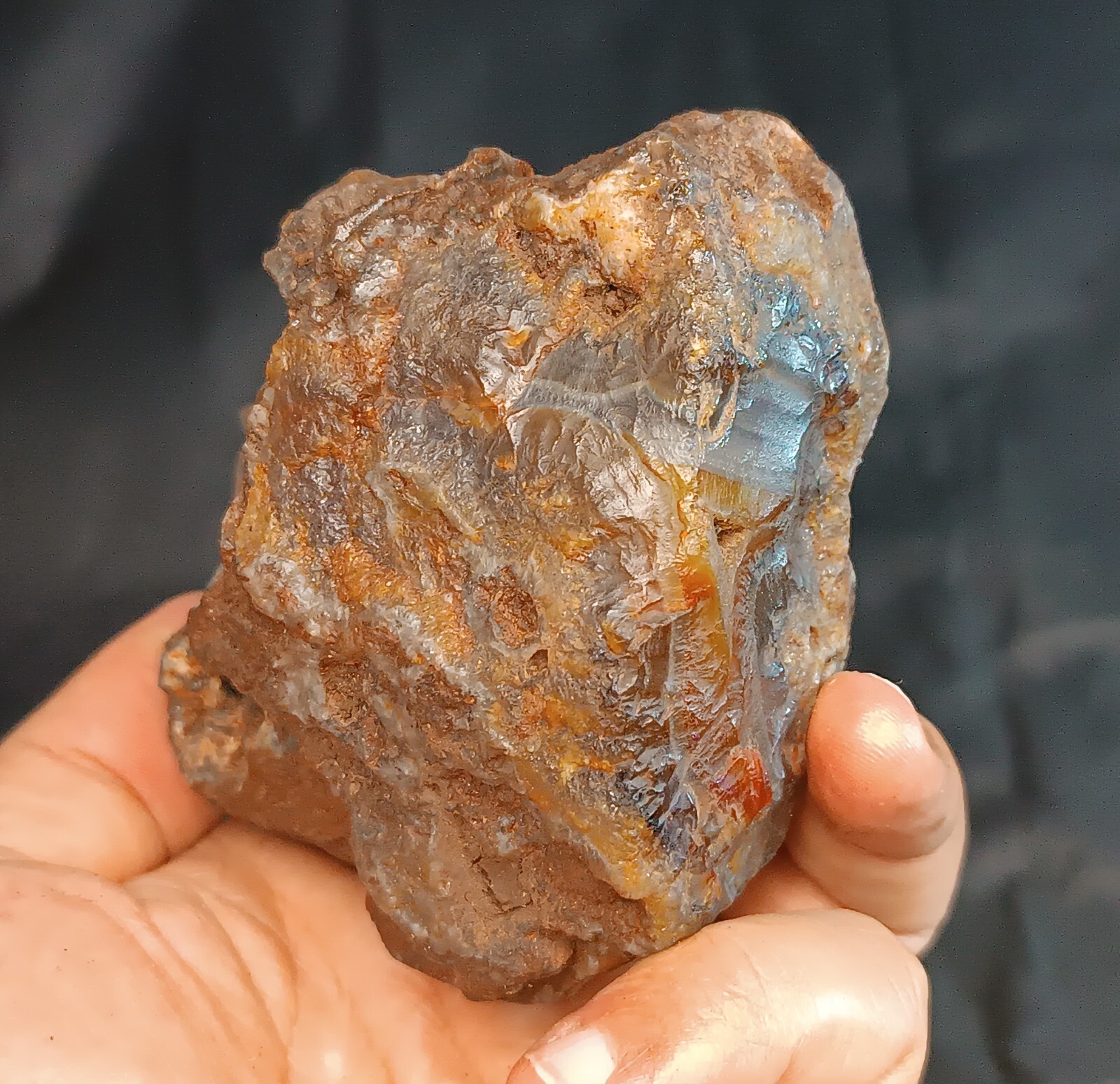550g/1.21 lb turkish banded dentritic agate stone ,customs duty included