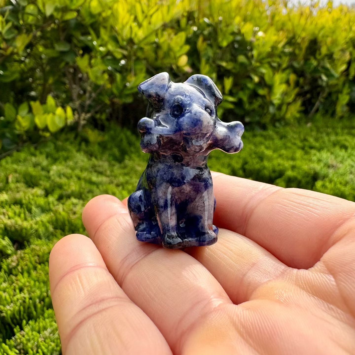 1pc Natural Mixed Quartz Carved Dog Skull crystal Reiki healing gift Decor