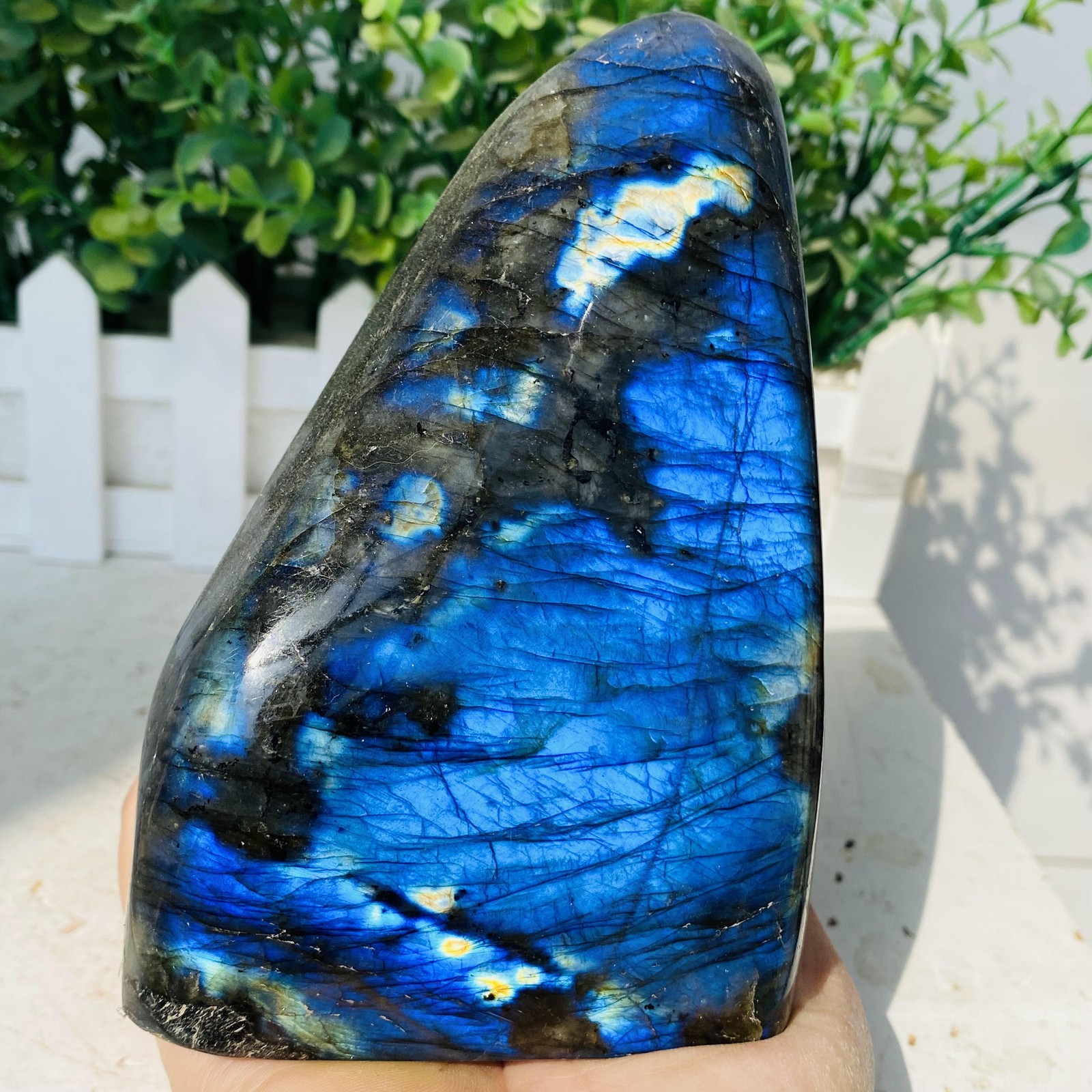 Natural Purple Labradorite Quartz Crystal Freeform Mineral Specimen 1020g