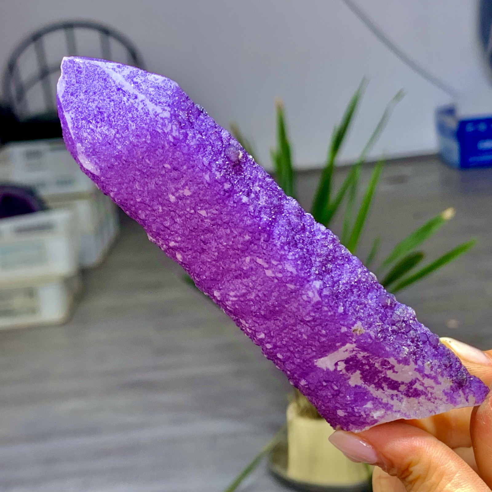 171GNatural Inner Mongolia purple fluorite crystal calcite symbiotic mineral