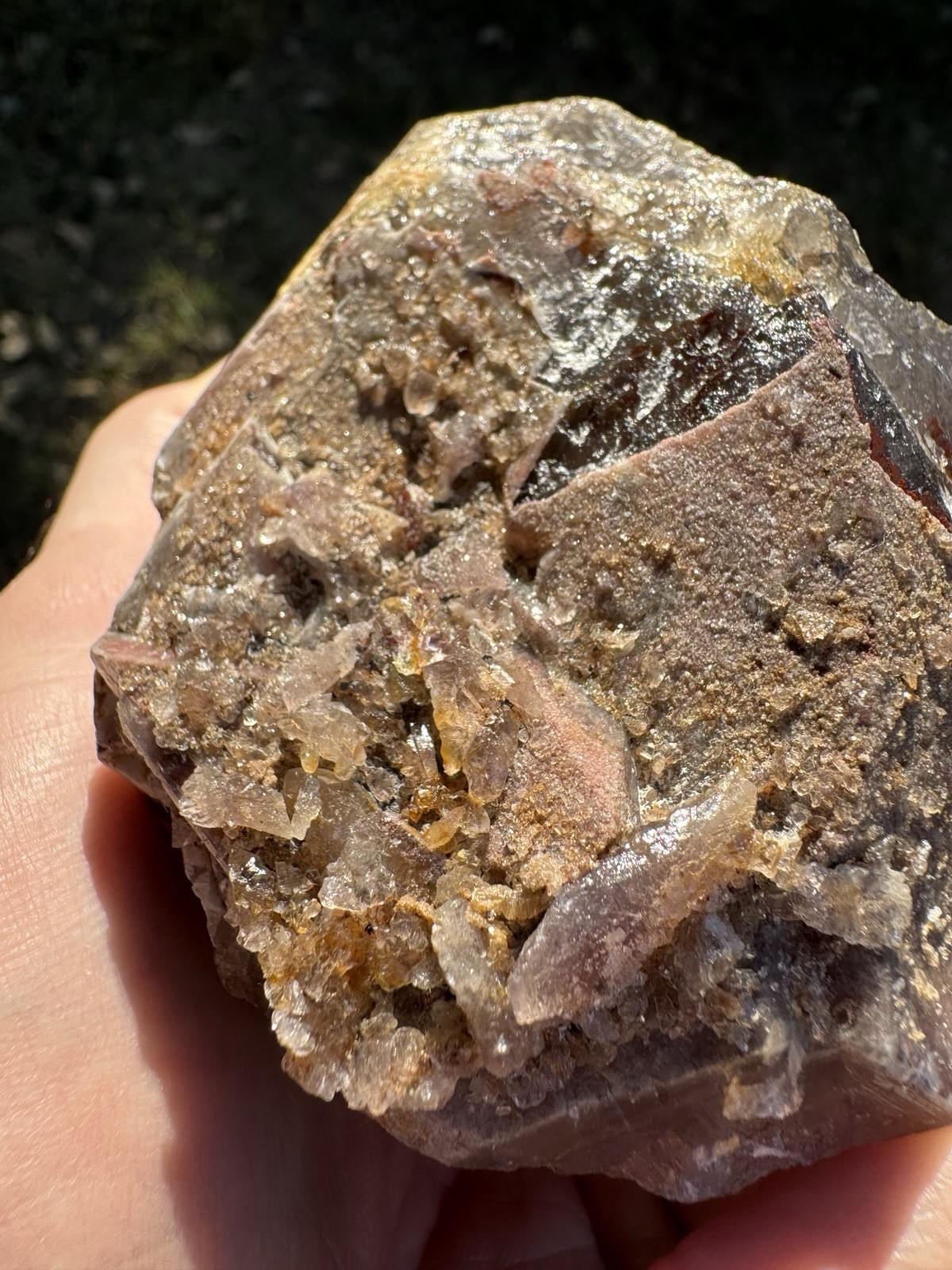 Boreal Amethyst Crystal Auralite23 Natural Phantom Reveal On Polished Face