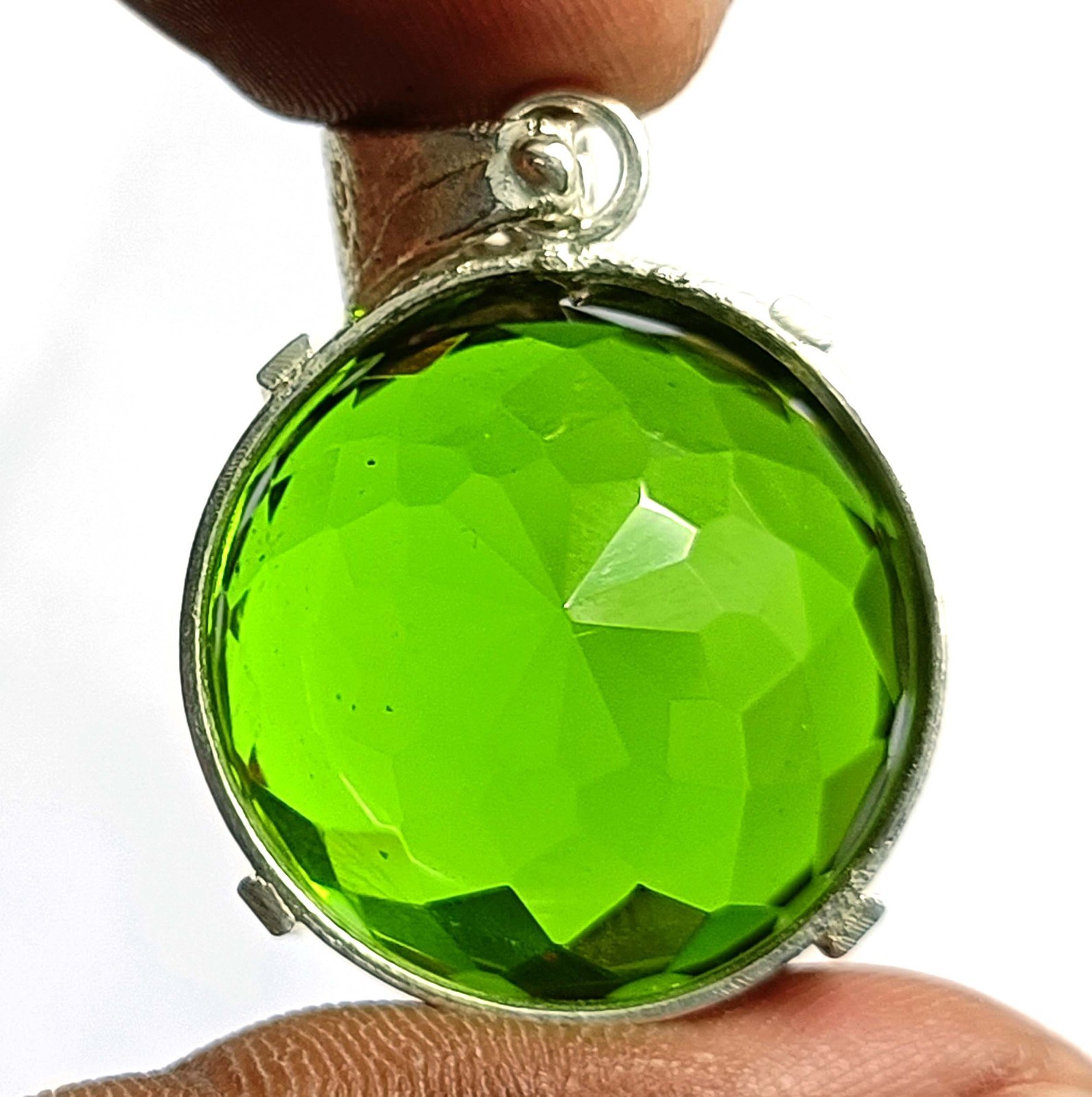 Natural Alexandrite Color Change 73.35 Ct 925 Solid Silver Pendant IGL Gems 5JST