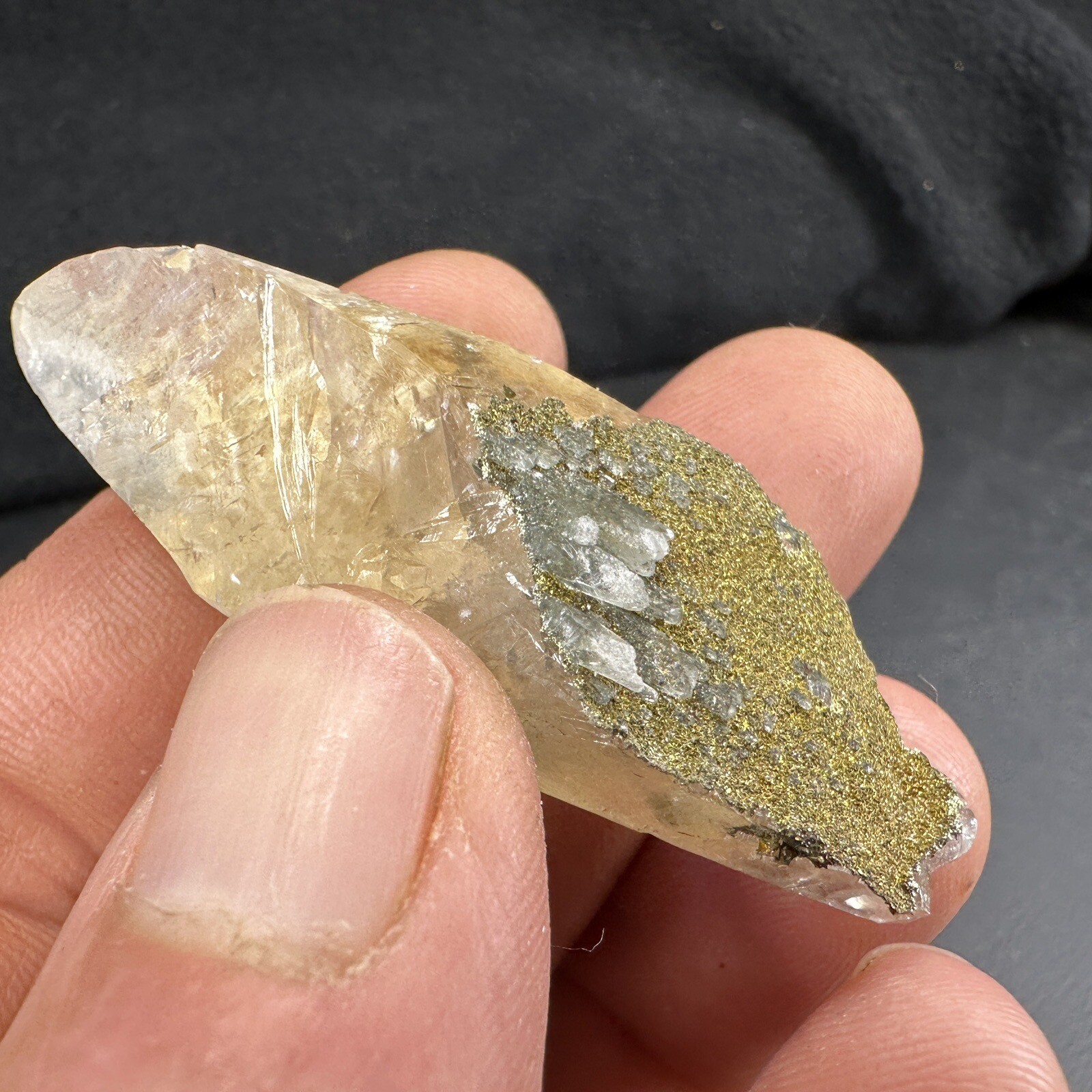 Calcite Crystal with Chalcopyrite Matrix / Missouri