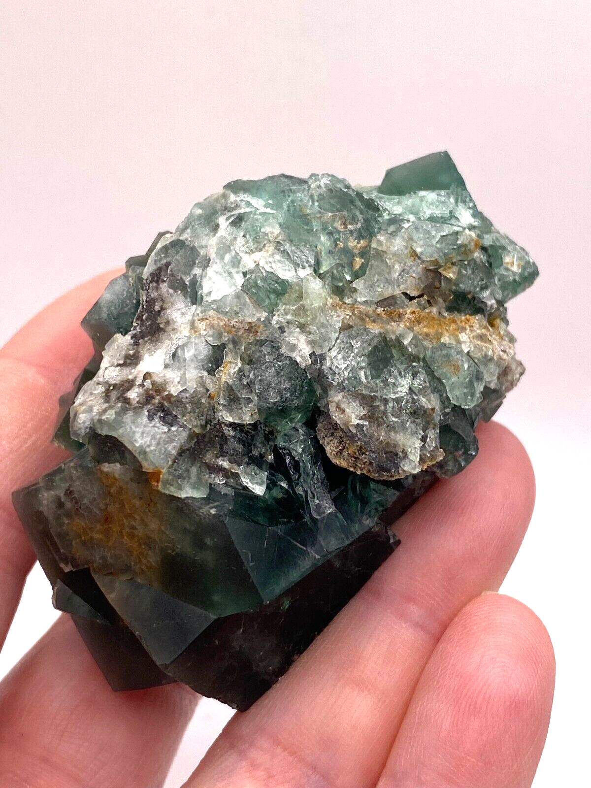 Rare Collectable British Fluorite UK Crystal 50 Year Pocket Green 100g FL16