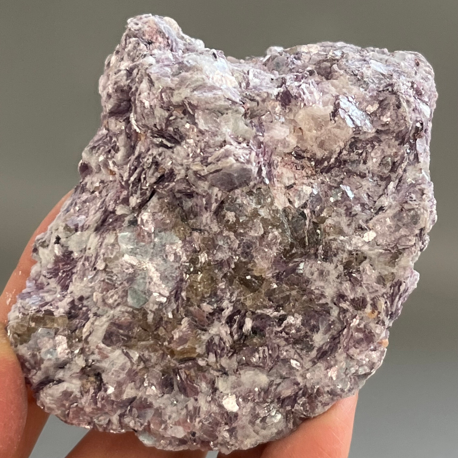 239g Natural Marvelous Lepidolite Purple Mica Crystal Reiki Stone Specimen CG10