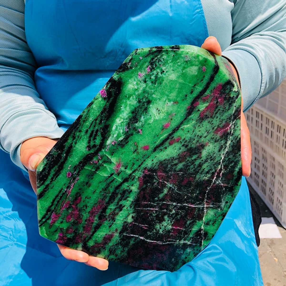 13.59LB Natural crystal Red-Green Ruby Zoisite Specimen reiki Healing