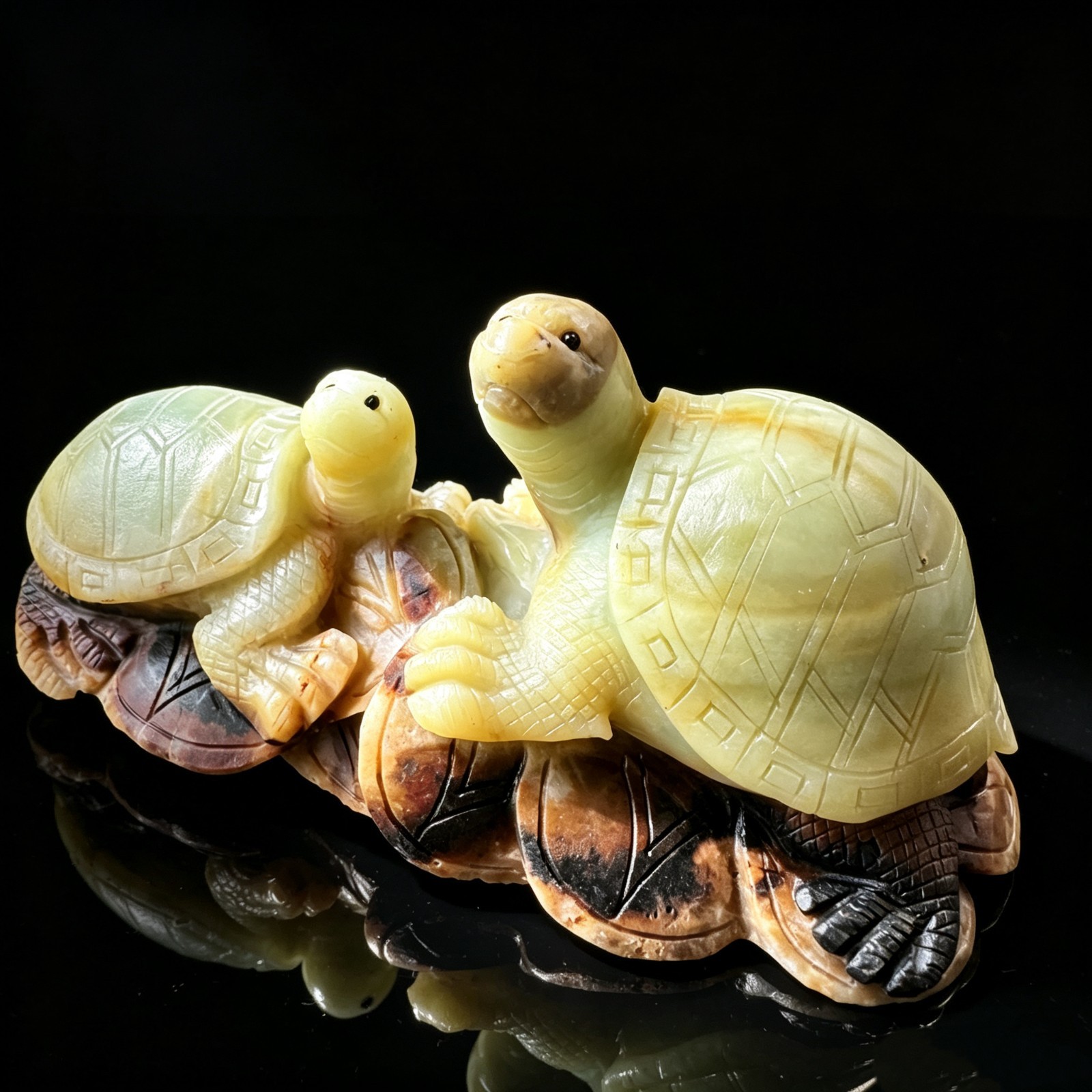 Natural Amazonite Turtle Figurine – Hand Carved Large Tortoise Statue 1175g