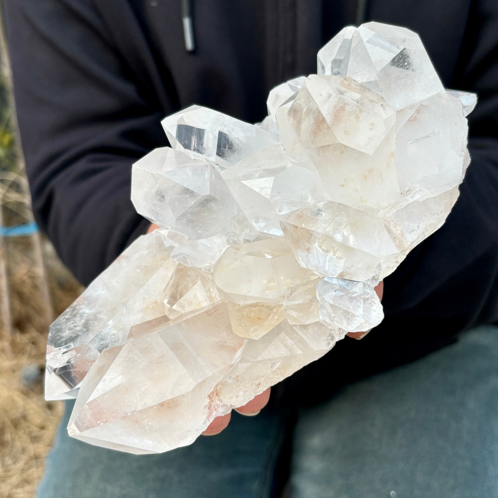 2.18LB Natural white Crystal Himalayan quartz chunk mineralsls Specimen