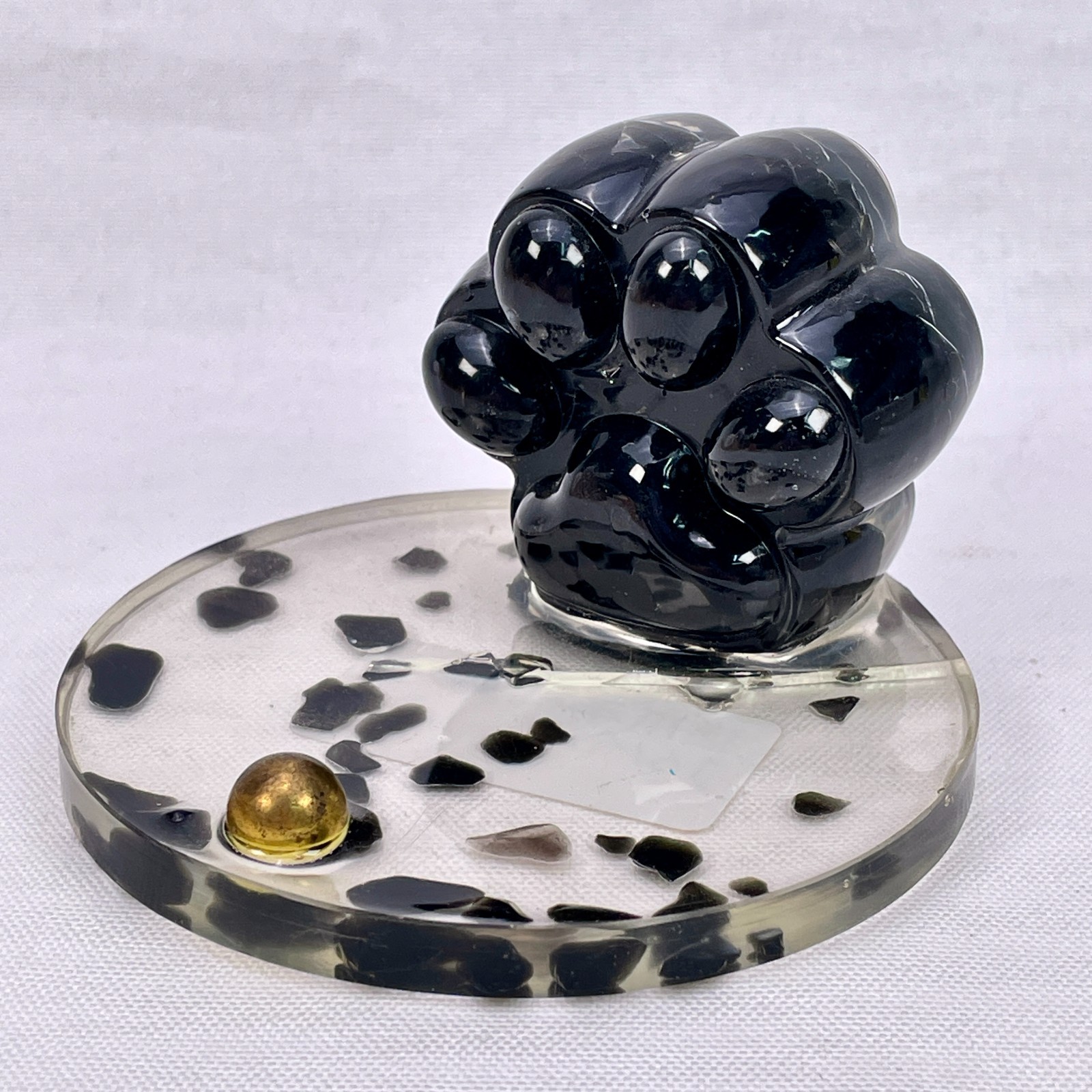 Natural Crystal Gravel Cat Claw Phone Holder-Unique Healing Stone Display Stand