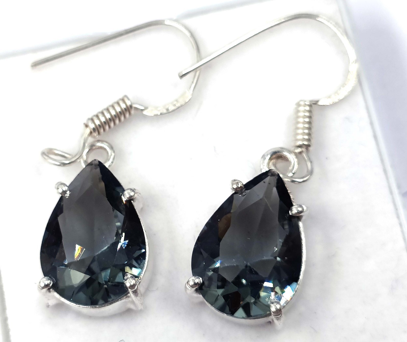 17.80 Ct Natural Blue Alexandrite Pear Shape 925 Earring Silver IGL Gems 6YHC