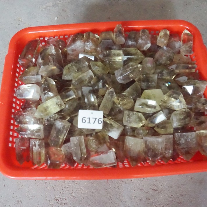 2.2LB 20Pcs Natural Rainbow Citrine Quartz Crystal Point Tower Polished Healing