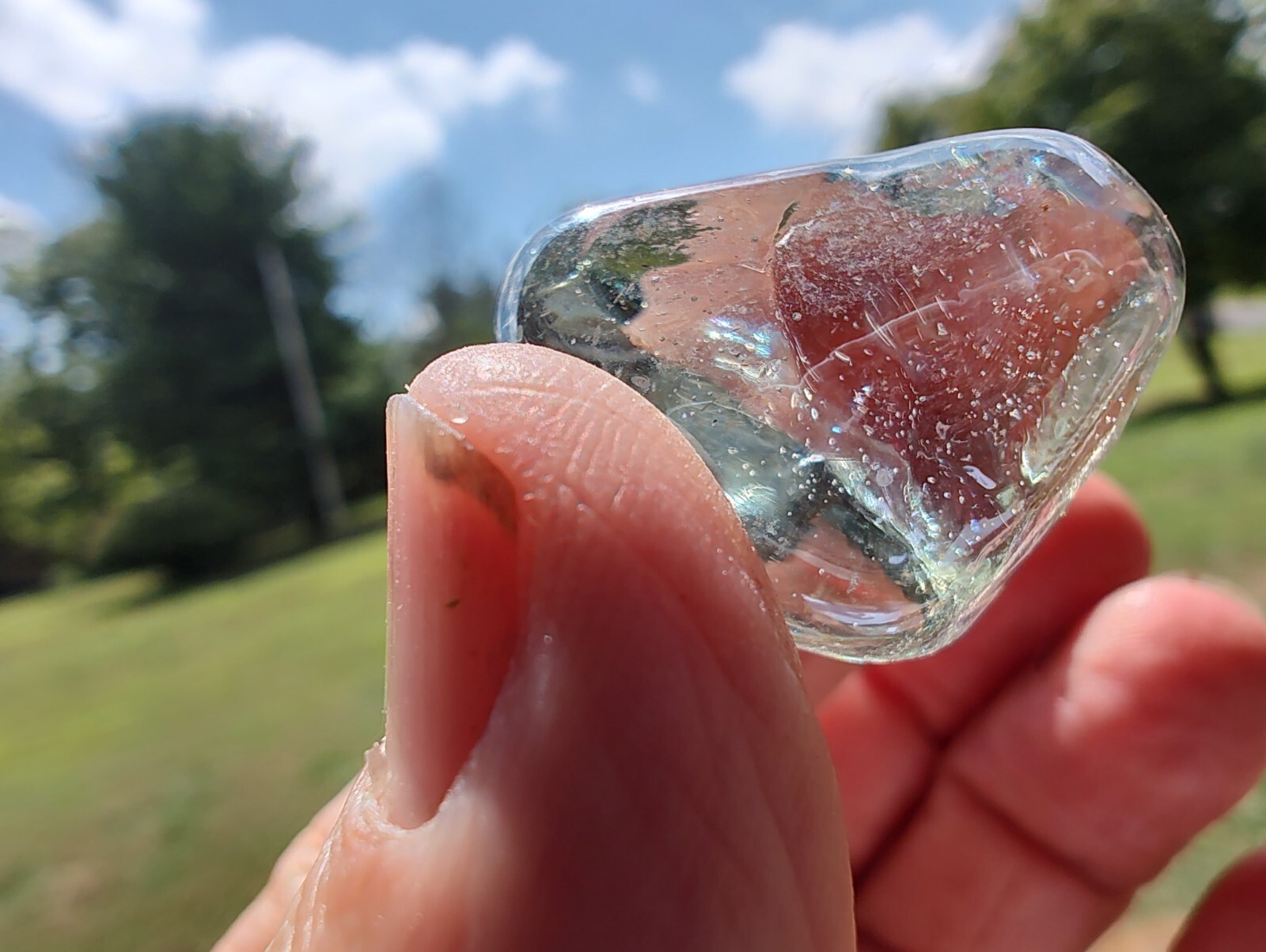 Andara crystal clear Jewel Tone Cabochon Surf Tumbled 5th Dimension chakra