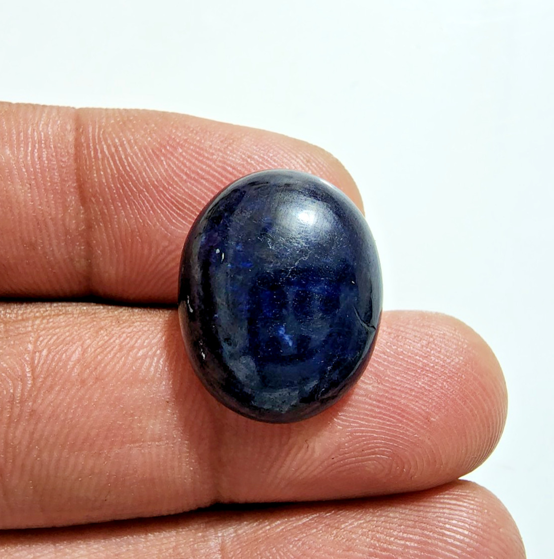 31 Crt Excellent AAA+ Madagascar Dark Blue Sapphire Cabochon Oval Shape Gemstone