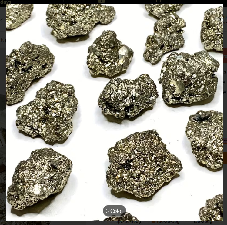 50-70G of 1pc of AAAA+ Grade Natural Pyrite Raw Stone, Irregular Chalcopyrite R