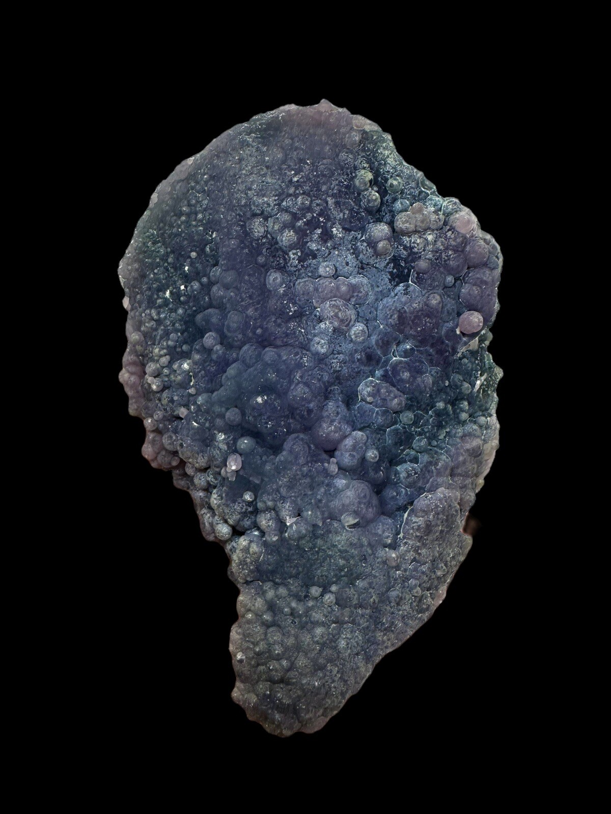 Iridescent Blue Grape Agate Cluster Botryoidal Mineral Specimen Chalcedony