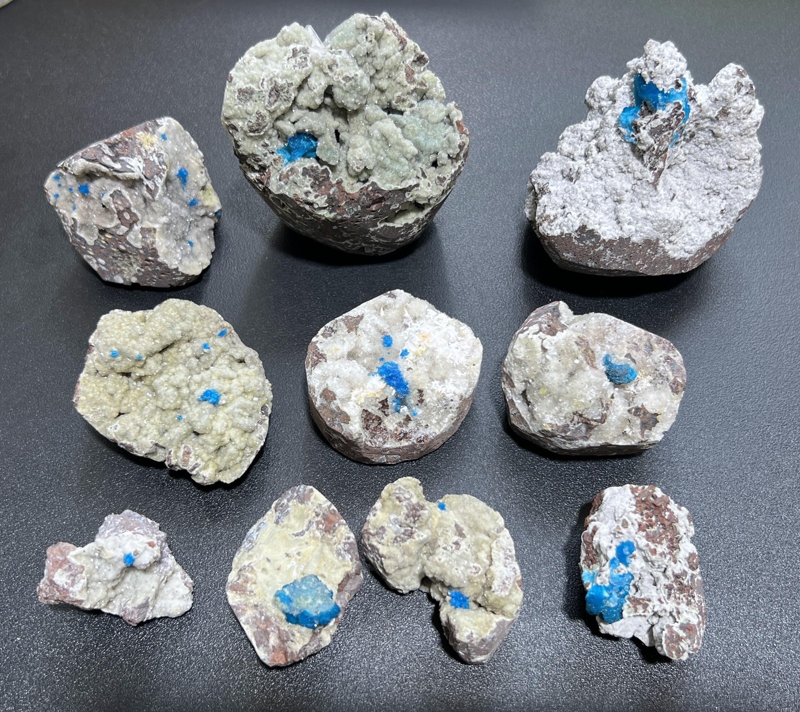 Cavansite Crystal Specimen Vanadium In Rough Matrix Natural India Mineral