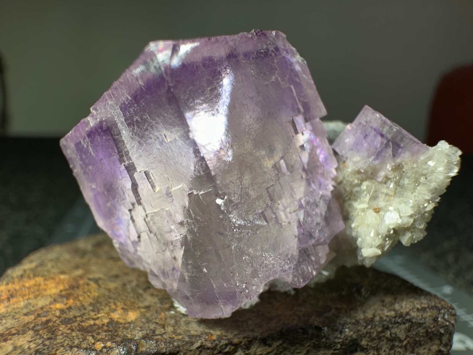 ➤Natural PURPLE FLUORITE CRYSTALS on DOLOMITE CRYSTALS Elmwood Mine TN VIDEO➤033