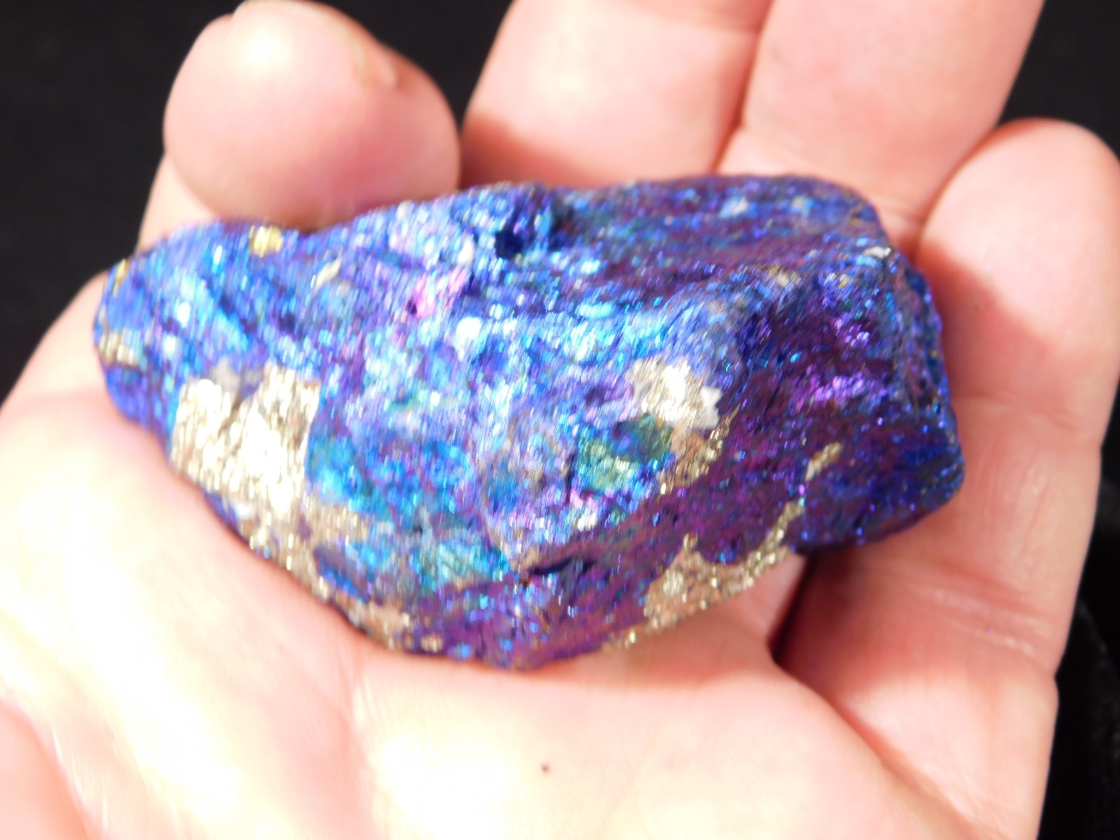 Bright IRIDESCENT Peacock Copper Chalcopyrite or Peacock Ore Mexico 122gr