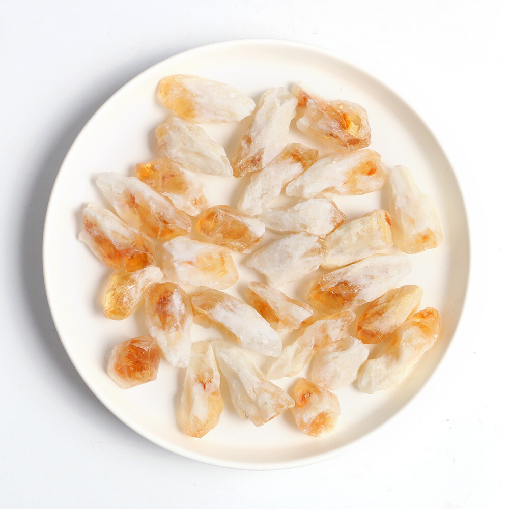 50g/100g Natural Brazil Citrine Stone Rough Rock Quartz Healing Reiki Crystal