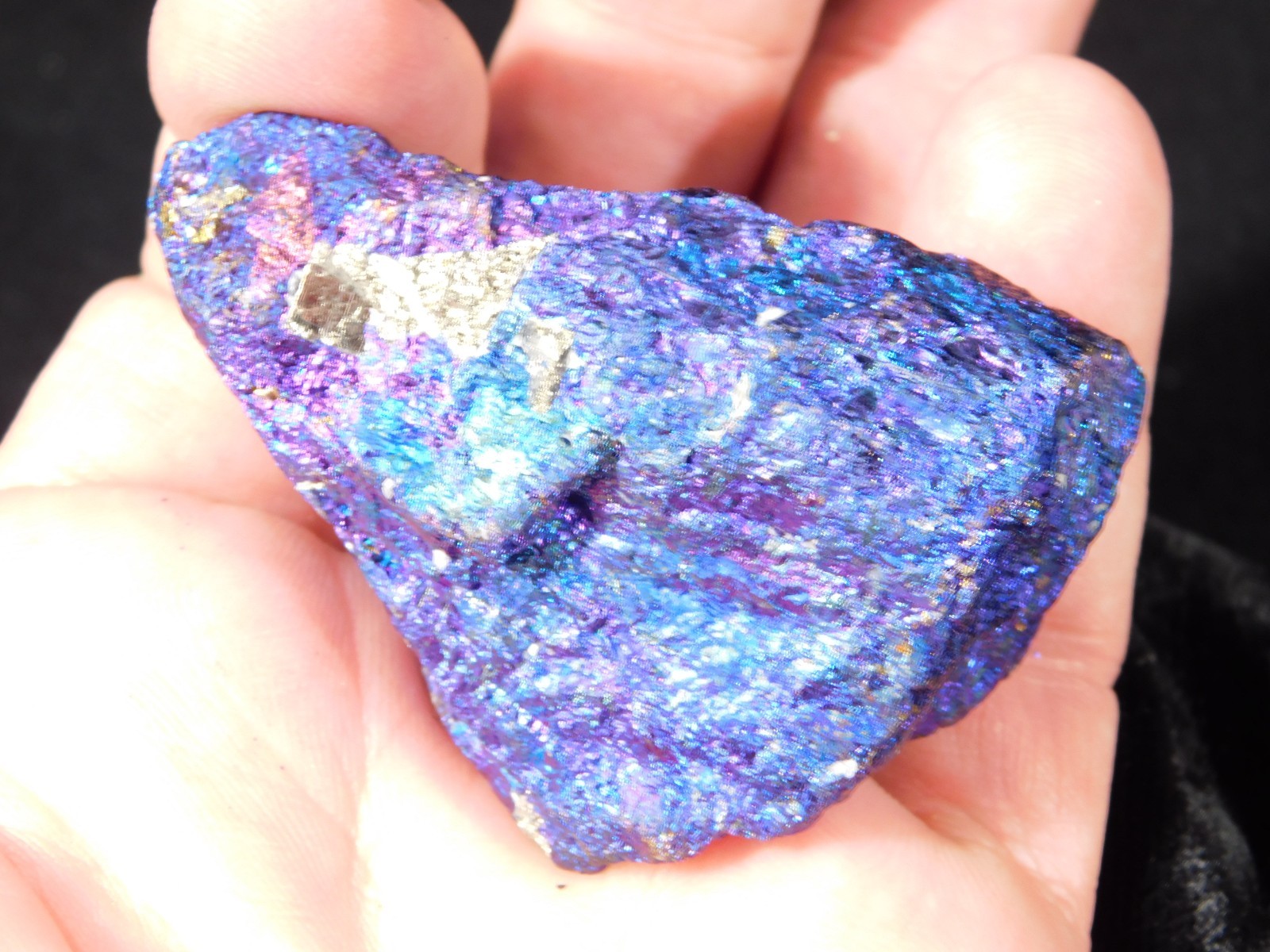 Bright IRIDESCENT Peacock Copper Chalcopyrite or Peacock Ore Mexico 122gr