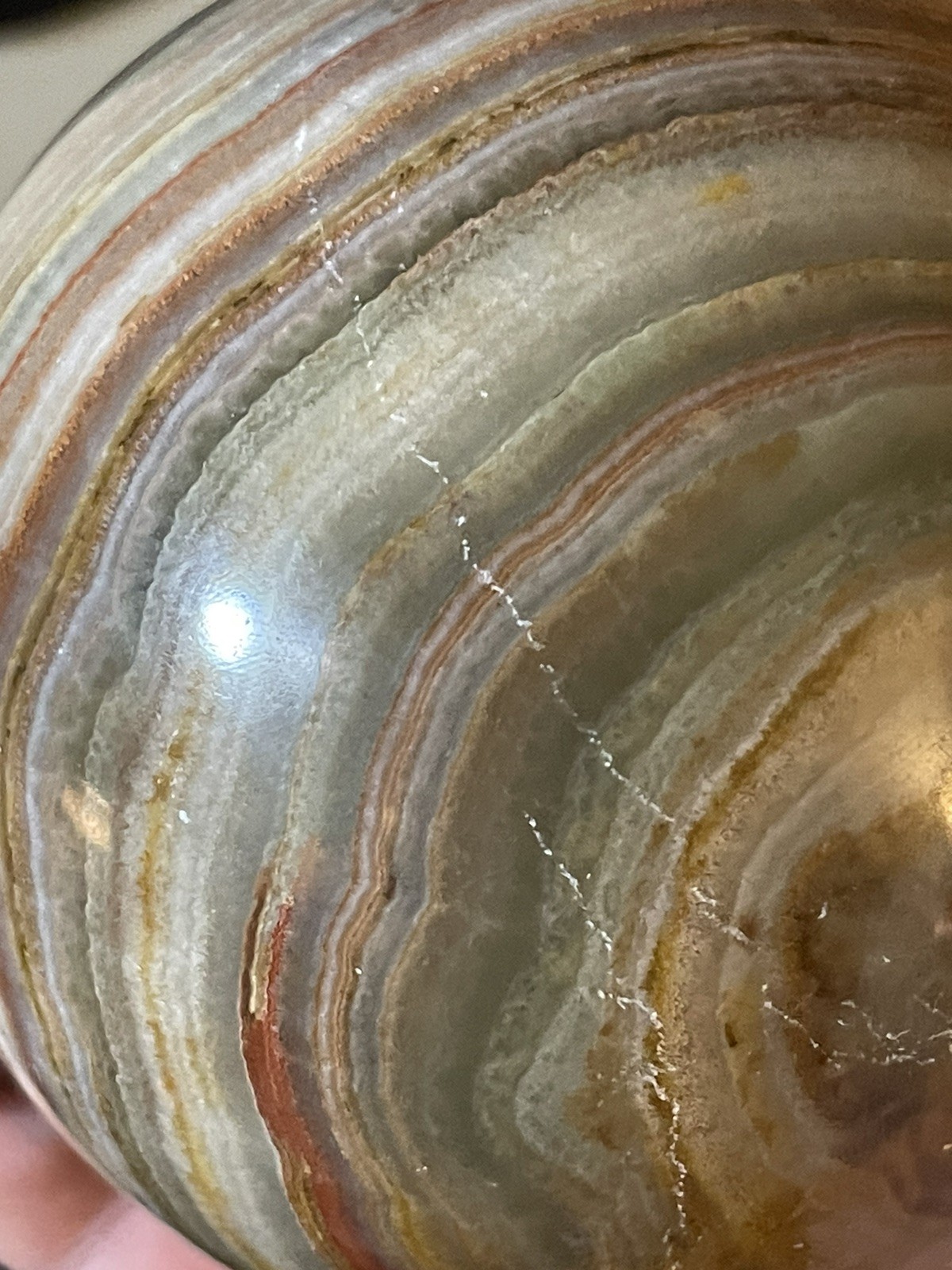 Polished Multicolored Banded Onyx Sphere Educational Specimen *See Photos/Notes*