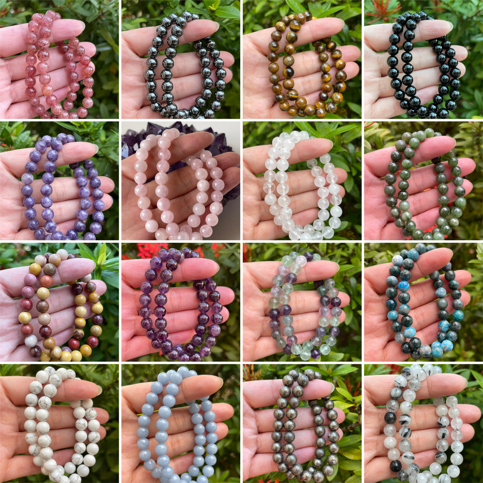 Wholesale Grade A++ Genuine Gemstone Bead Bracelets, Choose from 80 Types Stone