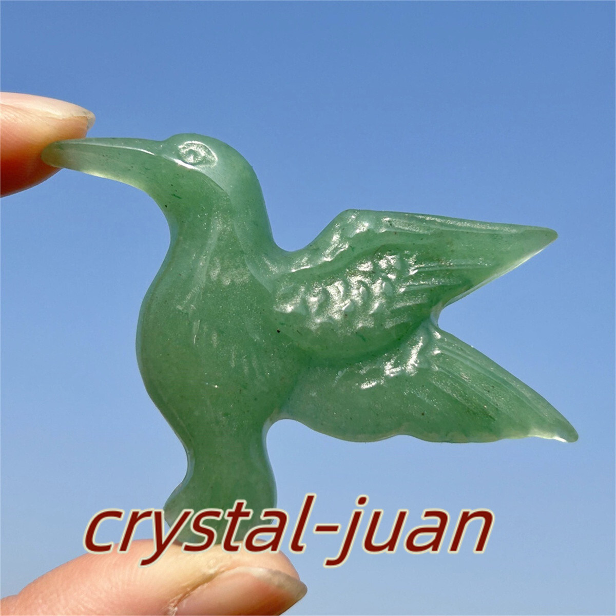 2″+ Natural Aventurine Hummingbird skull Carved Quartz Crystal skull heal